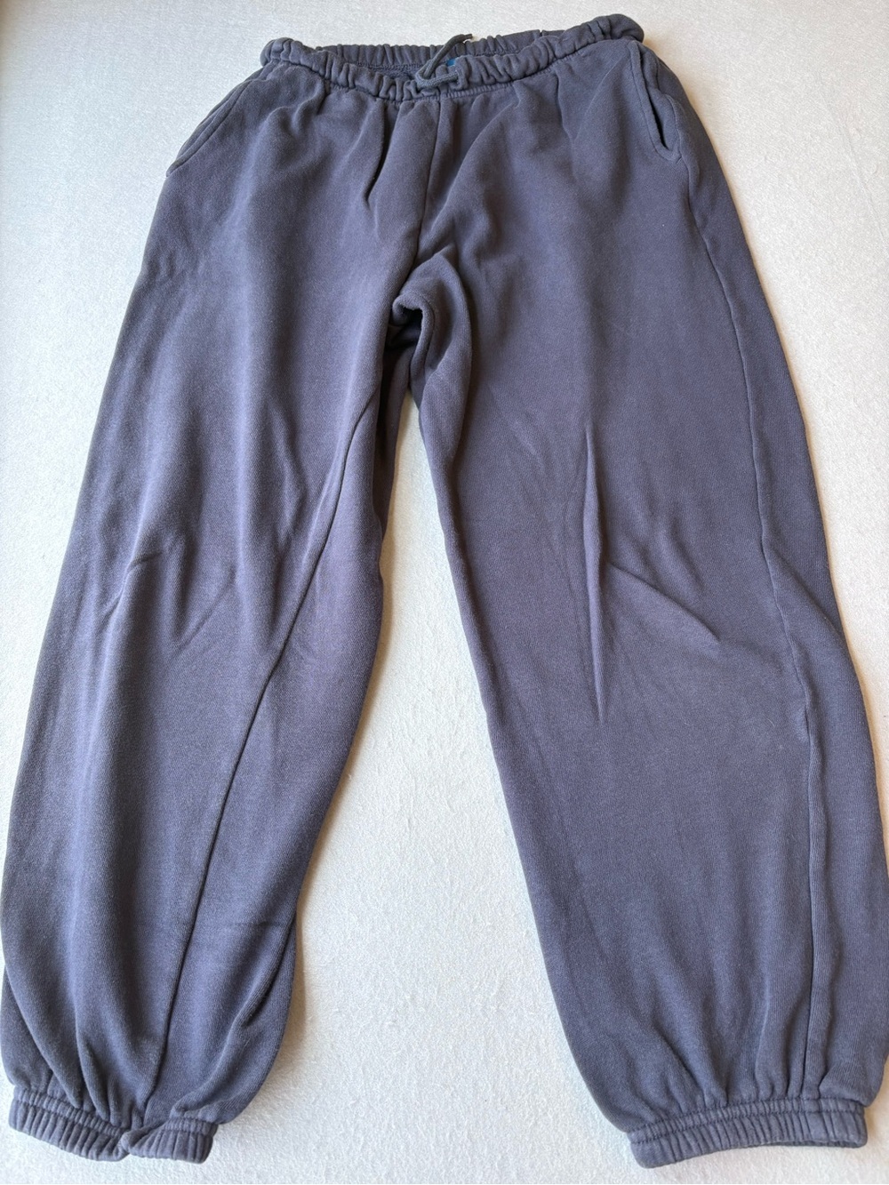 Old Navy Blue Gray Fleece Jogger Sweatpants Sz M